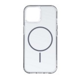 Gigapack Apple iPhone 15 Pro Max szilikon védő (ultravékony, műanyag hátlap, magsafe, légpárnás sarok) sötétszürke