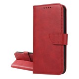 Gigapack Apple iPhone 15 Pro Max tok álló, (flip, asztali tartó funkció, koptatott minta, prémium) piros