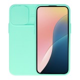Gigapack Apple iPhone 15 Pro szilikon telefonvédő (matt, mikrofiber plüss belső, kamera védelem) mentazöld