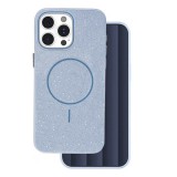 Gigapack Apple iPhone 15 Pro szilikon telefonvédő (műanyag hátlap, kameravédő, magsafe, csillogó) világoskék