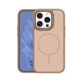 Gigapack Apple iPhone 15 Pro szilikon védő (műanyag hátlap, ütésállóság, légpárnás sarok, kameravédő, magsafe) barna
