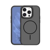 Gigapack Apple iPhone 15 Pro szilikon védő (műanyag hátlap, ütésállóság, légpárnás sarok, kameravédő, magsafe) fekete