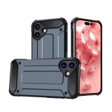 Gigapack Apple iPhone 16 Plus defender szilikon telefonvédő (ütésállóság, légpárnás sarok, fémhatás) sötétkék