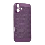 Gigapack Apple iPhone 16 Plus műanyag telefonvédő (légáteresztő, lyukacsos, kameravédő) lila