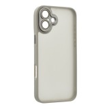 Gigapack Apple iPhone 16 Plus szilikon telefonvédő (ütésállóság, akril hátlap, kameravédő) világosszürke