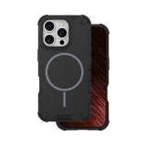 Gigapack Apple iPhone 16 Pro Max defender műanyag (ütésállóság, légpárnás sarok, matt, szilikon belső, magsafe) fekete