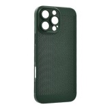 Gigapack Apple iPhone 16 Pro Max műanyag telefonvédő (légáteresztő, lyukacsos, kameravédő) sötétzöld