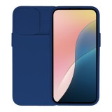 Gigapack Apple iPhone 16 Pro Max szilikon telefonvédő (matt, mikrofiber plüss belső, kameravédő) sötétkék