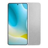 Gigapack Apple iPhone 16 Pro Max szilikon telefonvédő (műanyag belső, csillogó hátlap) ezüst