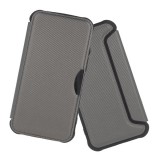 Gigapack Apple iPhone 16 Pro Max tok álló, bőr hatású ( ütésálló, légpárnás sarok, kameravédő, karbon minta) ezüst