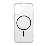 Gigapack Apple iPhone 16 szilikon telefonvédő (ultravékony, műanyag hátlap, magsafe, légpárnás sarok) fekete