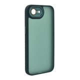 Gigapack Apple iPhone 16e szilikon telefonvédő (ütésállóság, akril hátlap, kameravédő) sötétzöld