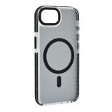 Gigapack Apple iPhone 16e szilikon telefonvédő (ütésállóság, légpárnás sarok, karbon minta, wireless, magsafe) fekete