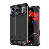 Gigapack Apple iPhone 17 Pro Max defender szilikon telefonvédő (ütésállóság, légpárnás sarok, fémhatás) fekete