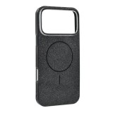 Gigapack Apple iPhone 17 Pro Max szilikon telefonvédő (műanyag hátlap, kameravédő, magsafe, csillogó) fekete