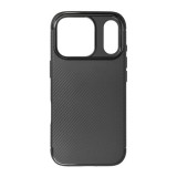 Gigapack Apple iPhone 17 Pro Max szilikon telefonvédő (ütésállóság, légpárnás sarok, karbon minta) fekete