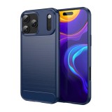 Gigapack Apple iPhone 17 Pro Max szilikon védő (ütésállóság, légpárnás sarok, szálcsiszolt, karbon minta) sötétkék