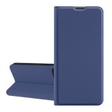 Gigapack Apple iPhone 17 Pro Max tok álló, bőr hatású (flip, szilikon belső, asztali tartó, kártyazseb) sötétkék