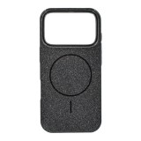 Gigapack Apple iPhone 17 Pro szilikon telefonvédő (műanyag hátlap, kameravédő, magsafe, csillogó) fekete