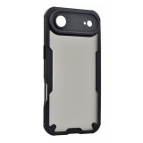 Gigapack Apple iPhone Air defender szilikon telefonvédő (ütésállóság, légpárnás sarok, akril hátlap, kameravédő) fekete