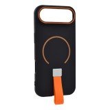 Gigapack Apple iPhone Air szilikon telefonvédő (mikrofiber plüss belső, kameravédő, ujjra húzható pánt, magsafe) fekete