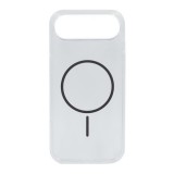 Gigapack Apple iPhone Air szilikon telefonvédő (ultravékony, műanyag hátlap, magsafe, légpárnás sarok) sötétszürke