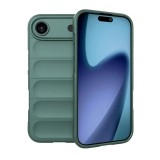 Gigapack Apple iPhone Air szilikon telefonvédő (ütésállóság, kameravédő, 3d) sötétzöld