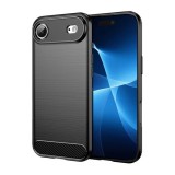 Gigapack Apple iPhone Air szilikon telefonvédő (ütésállóság, légpárnás sarok, szálcsiszolt, karbon minta) fekete