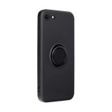 Gigapack Apple iPhone SE 3 (2022) telefonvédő (telefontartó gyűrű, mikrofiber plüss belső, kamera védelem) fekete