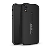 Gigapack Apple iPhone XS Max műanyag telefonvédő (gumírozott, ujjra húzható szilikon, fekete)