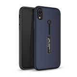 Gigapack Apple iPhone XS Max műanyag telefonvédő (gumírozott, ujjra húzható szilikon, sötétkék)