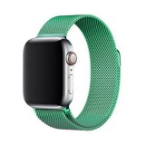 Gigapack Apple Watch Series 3 42mm pótszíj (egyedi méret, fém, milánói szíj, mágneses zár) világoszöld