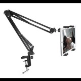 Gigapack Asztali tartó (asztallapra rögzíthető, állvány, állítható, dönthető, 360°-ban forgatható, alumínium, 4.4-7.7") FEKETE (5996457879045)