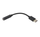 Gigapack Audió adapter kábel (3.5mm jack aljzat - Type-C) FEKETE