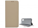 Gigapack bőr hatású álló tok Samsung Galaxy S20 (SM-G980F) készülékhez, arany