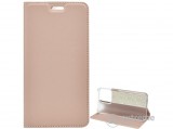 Gigapack bőr hatású, flip álló tok  Apple iPhone 13 Pro Max készülékhez, rozéarany