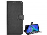 Gigapack bőr hatású, flip álló tok  TCL 20 R 5G készülékhez, fekete