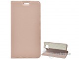 Gigapack bőr hatású, flip álló tok  Xiaomi Poco X3 Pro készülékhez, rozéarany