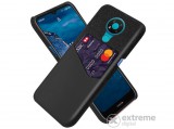 Gigapack bőr hatású műanyag tok Nokia 3.4 készülékhez, fekete