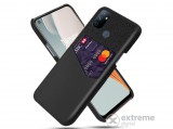Gigapack bőr hatású műanyag tok OnePlus Nord N100 készülékhez, fekete