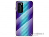 Gigapack Bumper szilikon keret Huawei P40 Pro készülékhez, kék, karbon mintás