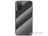 Gigapack Bumper szilikon keret Samsung Galaxy A02s (SM-A025F) készülékhez, fekete, karbon mintás