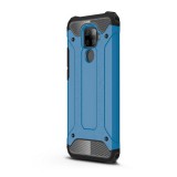Gigapack Defender Huawei Mate 30 Lite műanyag telefonvédő (közepesen ütésálló, légpárnás sarok, fémhatás, világoskék)