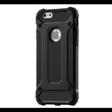 Gigapack Defender műanyag telefonvédő (közepesen ütésálló, légpárnás sarok, szilikon belső, fémhatás) FEKETE [Apple iPhone 6S 4.7] (5996591068145)