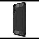 Gigapack Defender műanyag telefonvédő (közepesen ütésálló, légpárnás sarok, szilikon belső, fémhatás) FEKETE [Samsung Galaxy A7 (2018) SM-A750F] (5996457823314) - Telefontok