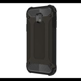 Gigapack Defender műanyag telefonvédő (közepesen ütésálló, légpárnás sarok, szilikon belső, fémhatás) FEKETE [Samsung Galaxy J3 (2017) SM-J330 EU] (5996457709847) - Telefontok