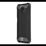 Gigapack Defender műanyag telefonvédő (közepesen ütésálló, légpárnás sarok, szilikon belső, fémhatás) FEKETE [Xiaomi Redmi Note 9T 5G] (5996591136264) - Telefontok