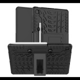 Gigapack Defender műanyag telefonvédő (közepesen ütésálló, szilikon belső, kitámasztó, autógumi minta) FEKETE [Samsung Galaxy Tab S6 Lite 10.4 LTE (SM-P619) 2022] (5996457970605) - Tablet tok