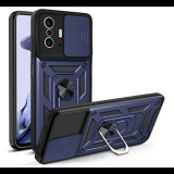 Gigapack Defender műanyag telefonvédő (közepesen ütésálló, szilikon belső, telefontartó gyűrű, kamera védelem) KÉK [Xiaomi 11T Pro] (5996591114217) - Telefontok
