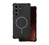 Gigapack Defender műanyag telefonvédő (ütésállóság, légpárnás sarok, matt, szilikon belső, MagSafe) FEKETE Samsung Galaxy S25 Ultra (SM-S938)